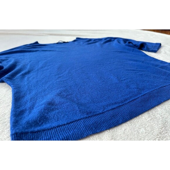 NY&C Dolman Sleeve Sweater size M Cobalt Blue Acrylic - Picture 3 of 9